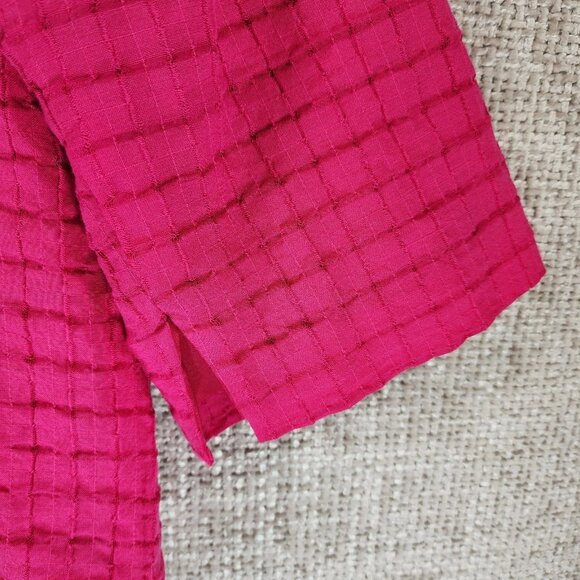 Chicos Textured Waffle Travel Jacket Womens US Large Raspberry Lined - Picture 6 of 11